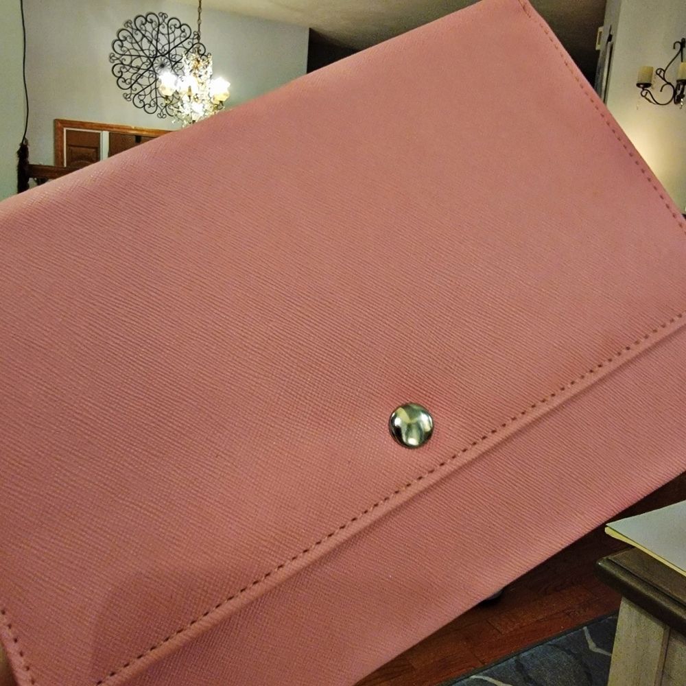 #Sabika #Trifold Pink #Travel #Jewelry #Organizer Faux #Leather #NWOT - Picture 13 of 16